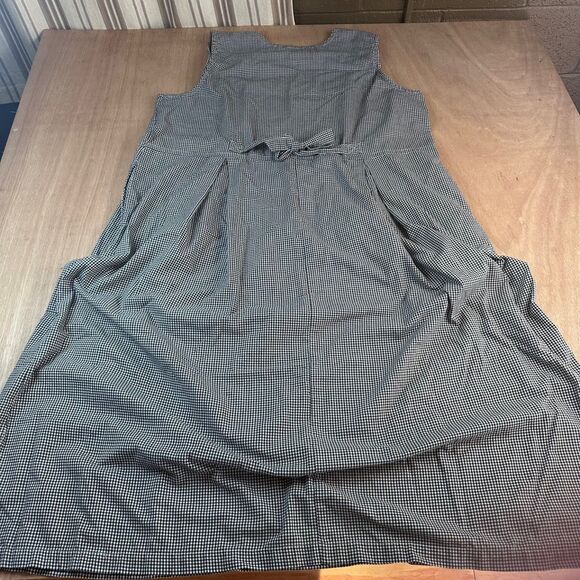 Blair Gingham Check Sleeveless Midi Dress Black White Tie Waist Women’s 2XL - Picture 2 of 4